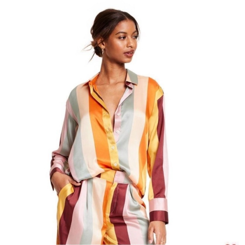 Fe Noel x Target Striped Button-Down Shirt